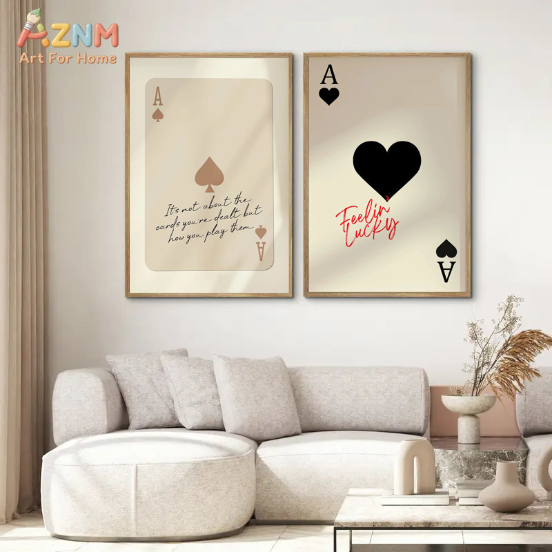 Themed Playing Card - Настенное искусство на холсте AZNM Ace