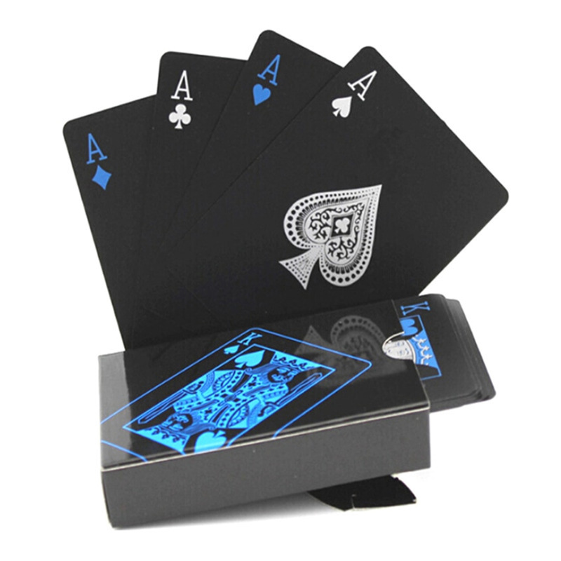 Themed Playing Card - Черные пластиковые игральные карты Синий Красный